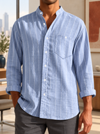Men’s Striped Button-Up Shirt