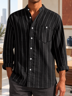 Men’s Striped Button-Up Shirt