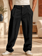 Men’s Relaxed-Fit Pleated Pants